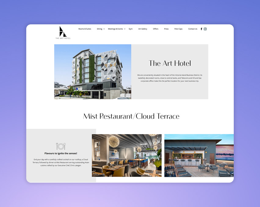 Art Hotel – Hotel Booking Website